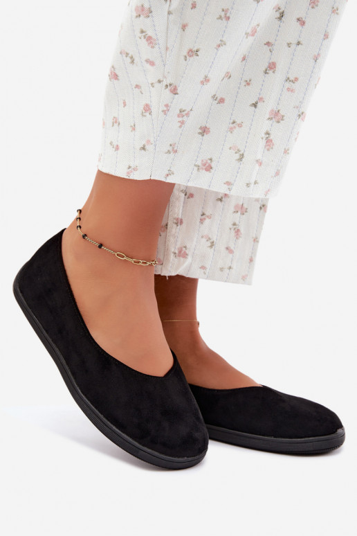 Schwarze Barfuß-Ballerinas Hollin