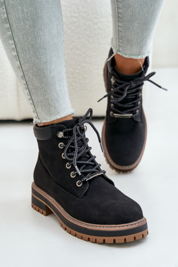Damen gefütterte Schuhe Big Star OO274A290 schwarz 2