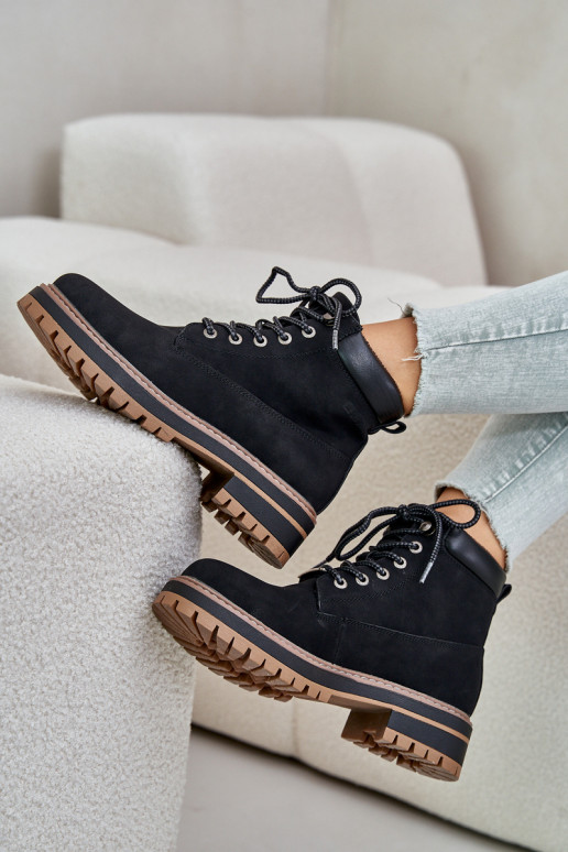 Damen gefütterte Schuhe Big Star OO274A290 schwarz