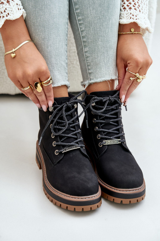 Damen gefütterte Schuhe Big Star OO274A290 schwarz
