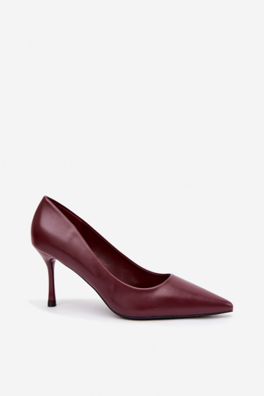 Klassische High Heels aus Kunstleder, bordeaux Nesha
