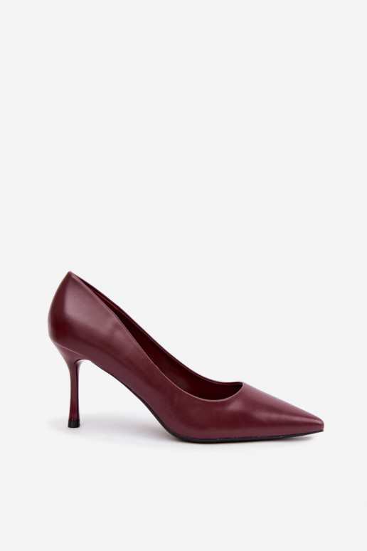 Klassische High Heels aus Kunstleder, bordeaux Nesha