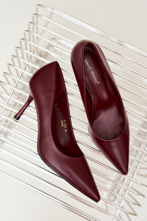 Klassische High Heels aus Kunstleder, bordeaux Nesha