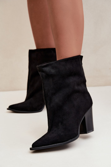 Damen Stiefeletten mit spitzem Zehen in schwarzer Farbe Hileta 2