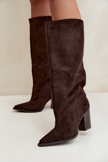 Damenstiefel Ein überzeugendes Stilvollll mit Absätzen aus Öko-INildlederoZue CzekoladoZue Carmina 2