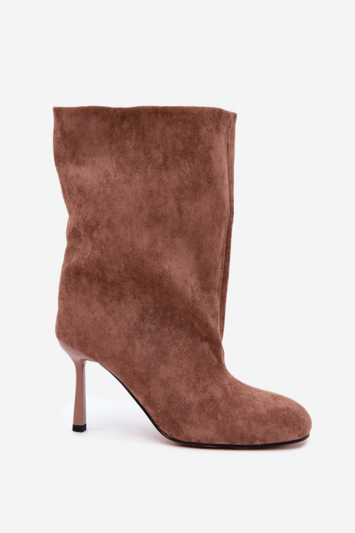 Braune Stiefeletten mit schmalen Absätzen Slouchy Penrose