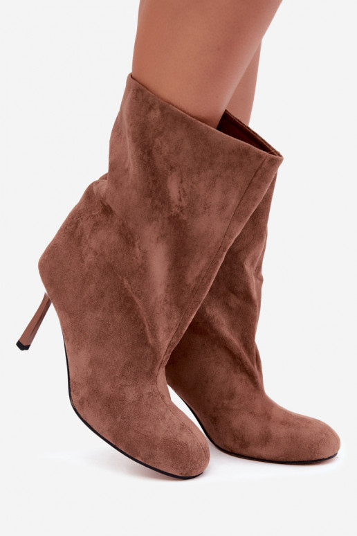 Braune Stiefeletten mit schmalen Absätzen Slouchy Penrose