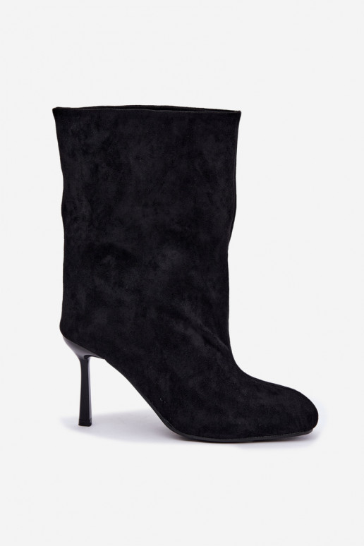 Schwarze Stiefeletten mit schmalen Absätzen Slouchy Penrose