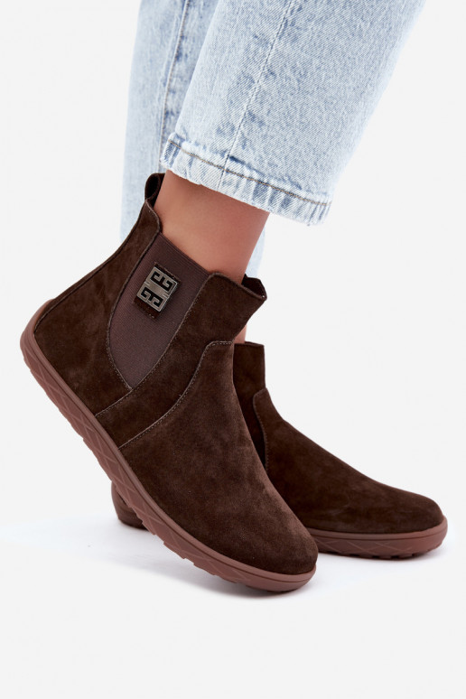 Schokoladenfarbene Wildlederschuhe Barefoot Altie