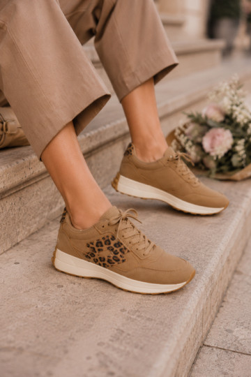 Damen-Sneaker LOTTO 2401931U CALENTO in Braun mit Leopardenmuster 2