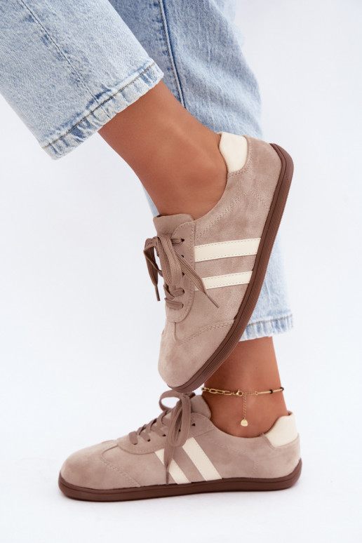 Sandfarbene Damensneaker Barefoot Kessy