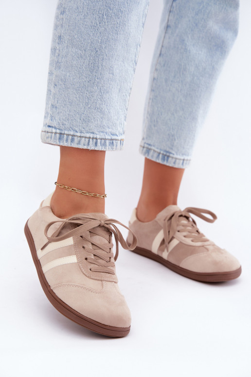 Sandfarbene Damensneaker Barefoot Kessy