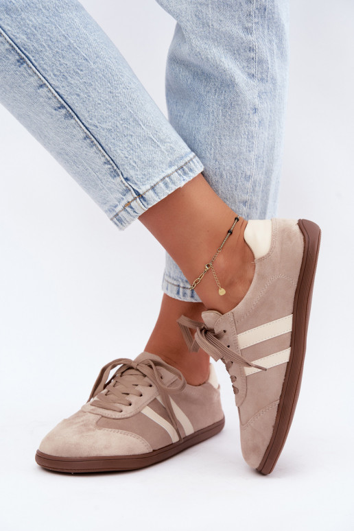 Sandfarbene Damensneaker Barefoot Kessy