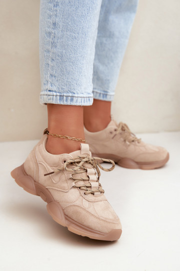 Damen Sneaker in Sandfarbe Shaley