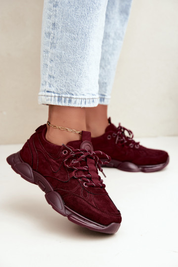 Damen Sneaker in Bordeauxfarbe Shaley