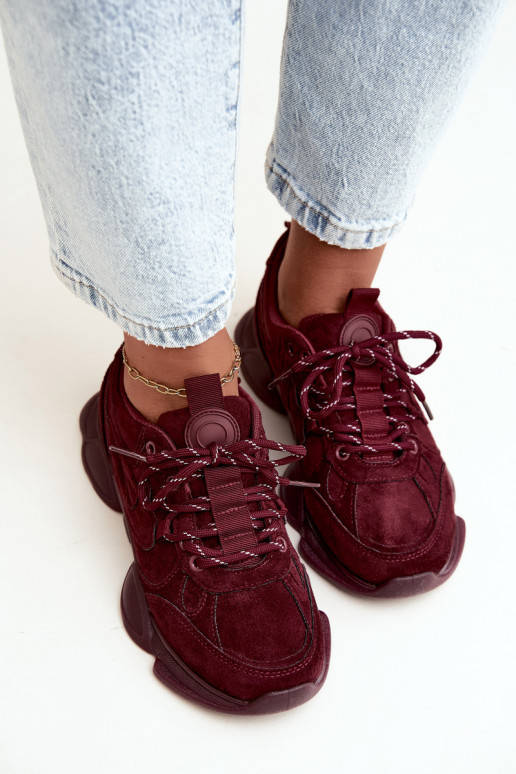 Damen Sneaker in Bordeauxfarbe Shaley