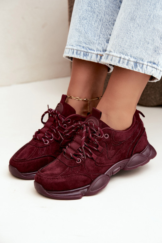Damen Sneaker in Bordeauxfarbe Shaley