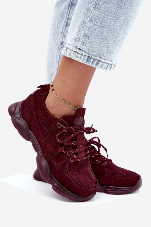 Damen Sneaker in Bordeauxfarbe Shaley