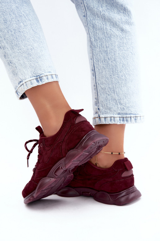 Damen Sneaker in Bordeauxfarbe Shaley