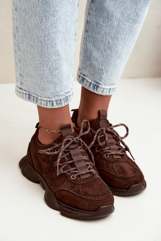 Damen Sneaker in Schokoladenfarbe Shaley