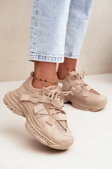 Sneaker mit Streifen in Sandfarbe Ellery