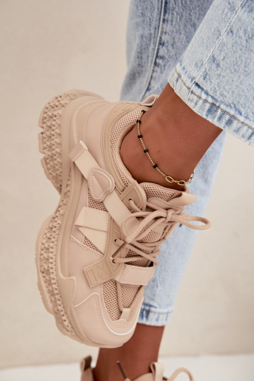 Sneaker mit Streifen in Sandfarbe Ellery