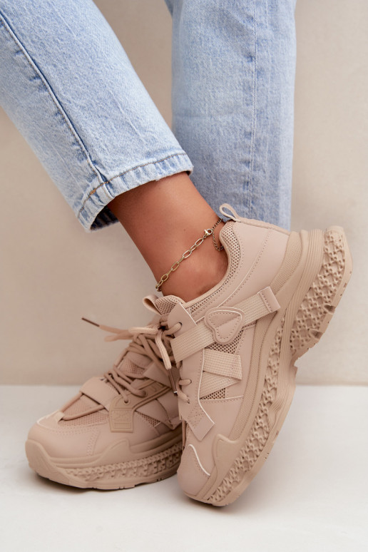 Sneaker mit Streifen in Sandfarbe Ellery