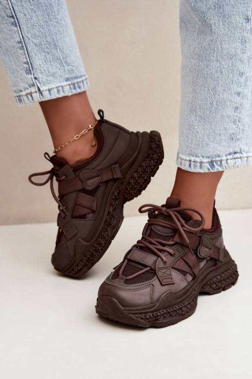 Sneaker mit Streifen in Schokoladenfarbe Ellery