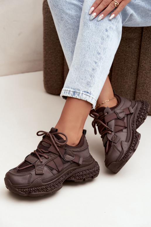 Sneaker mit Streifen in Schokoladenfarbe Ellery