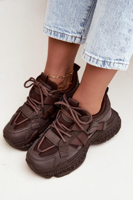 Sneaker mit Streifen in Schokoladenfarbe Ellery