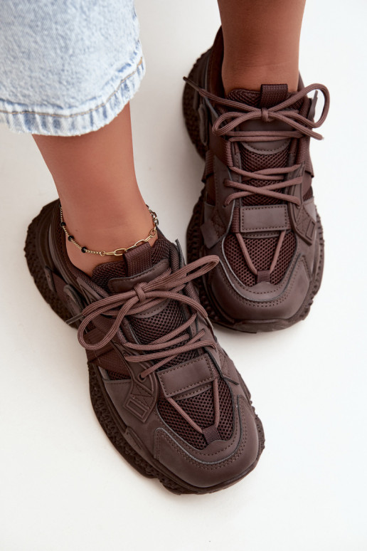 Sneaker mit Streifen in Schokoladenfarbe Ellery
