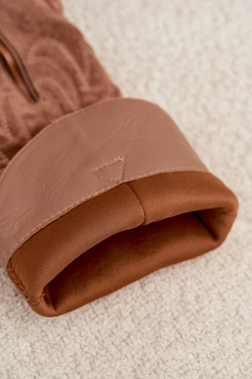 damen kniehohe Stiefel im Cowboy-Stil mit Absatz in Braun Glenor