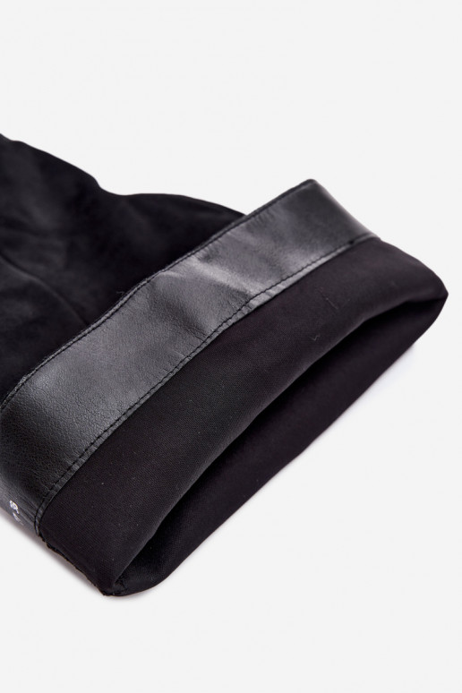 kniehohe Stiefel mit hohem Schaft und offenen Zehen in Schwarz Henya