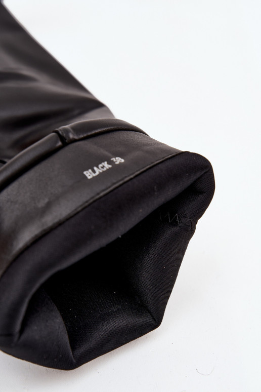 Damen hohe Stiefel mit Absätzen und Schnallen Jessae in schwarz