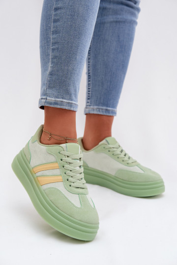 Grüne Damen-Sneaker mit Plattform Galleria 2