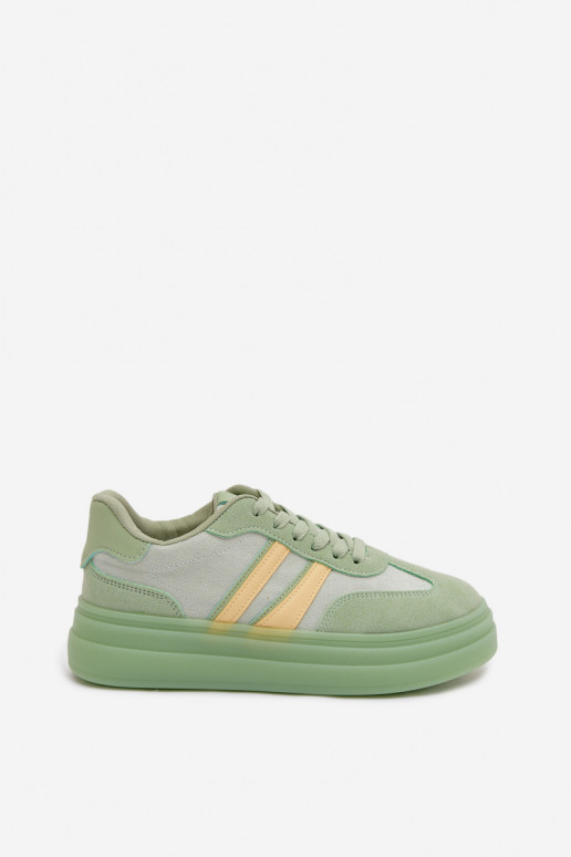 Grüne Damen-Sneaker mit Plattform Galleria