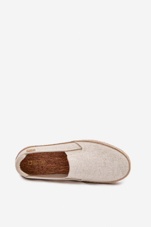 Sandfarbene Espadrilles mit Plattform Big Star TT274089
