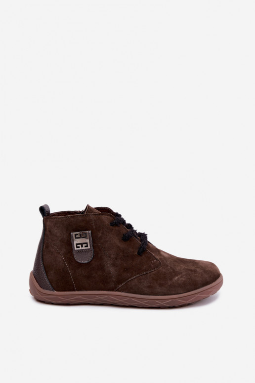Faux-Suede Barefoot-Schuhe für Frauen in Schokoladenfarbe Abera