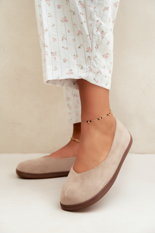 Damen Ballerinas Barefoot in Sandfarbe Hollin