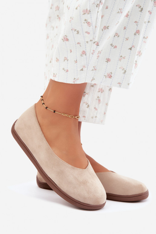 Damen Ballerinas Barefoot in Sandfarbe Hollin