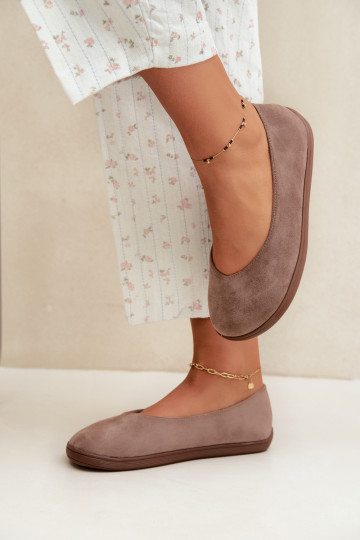 Damen Ballerinas Barefoot in Lehmfarbe Hollin