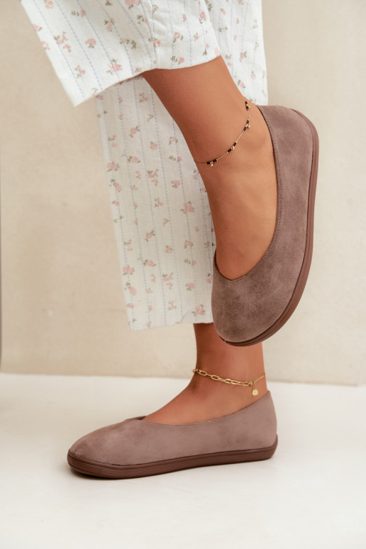 Damen Ballerinas Barefoot in Lehmfarbe Hollin
