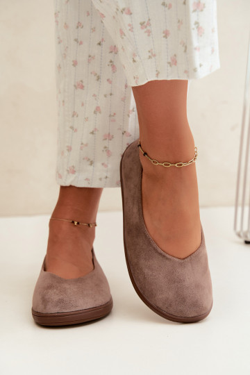 Damen Ballerinas Barefoot in Lehmfarbe Hollin 2