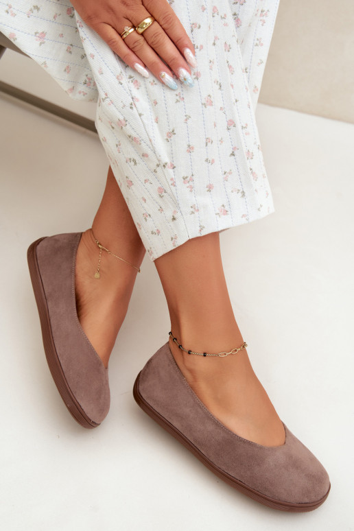 Damen Ballerinas Barefoot in Lehmfarbe Hollin