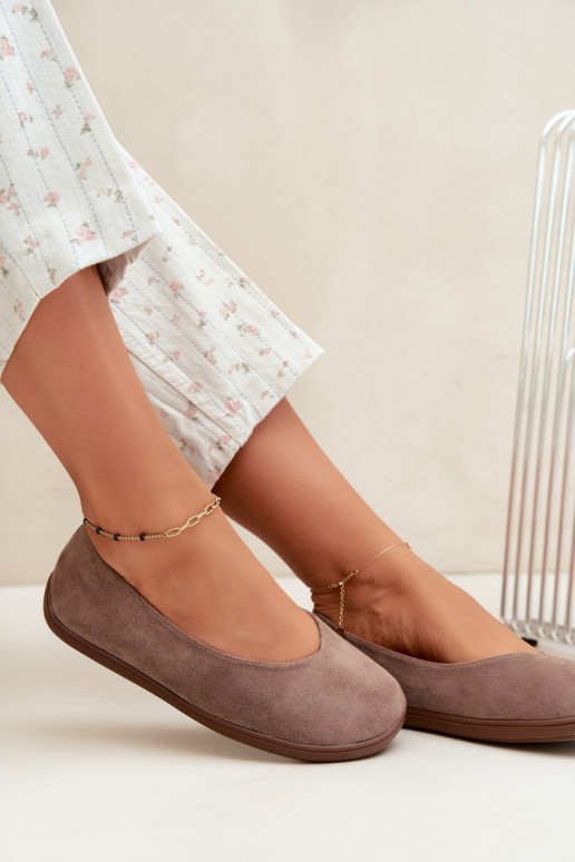 Damen Ballerinas Barefoot in Lehmfarbe Hollin