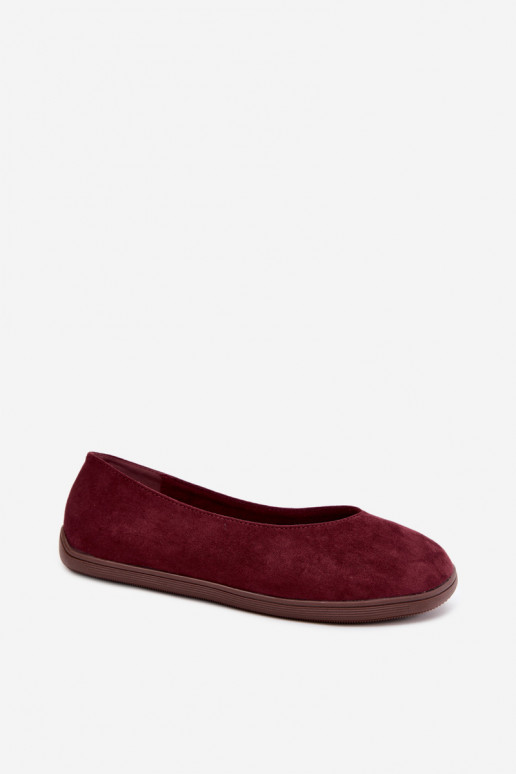 Damen Ballerinas Barefoot in Bordeauxfarbe Hollin