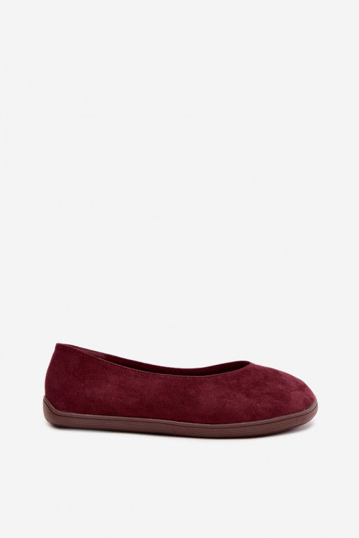 Damen Ballerinas Barefoot in Bordeauxfarbe Hollin