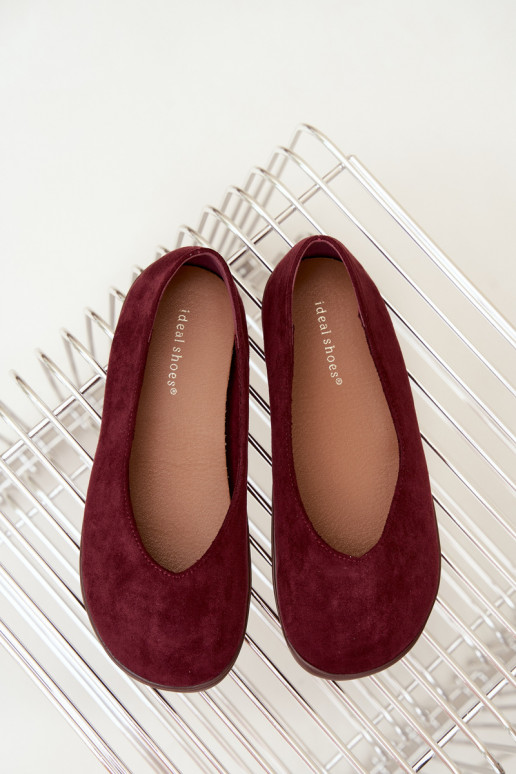 Damen Ballerinas Barefoot in Bordeauxfarbe Hollin