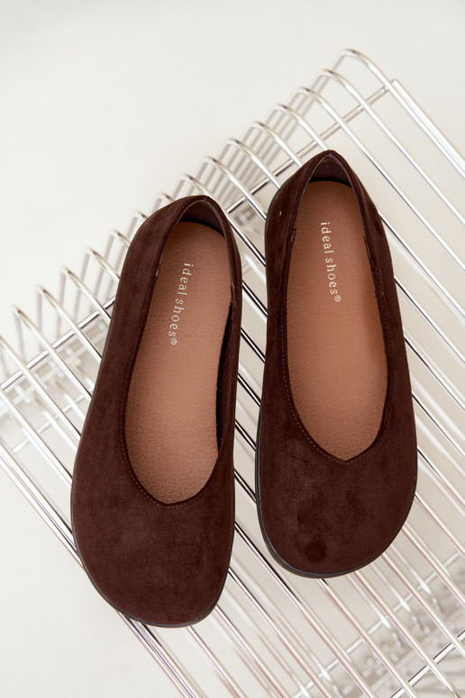 Damen Ballerinas Barefoot in Schokoladenfarbe Hollin