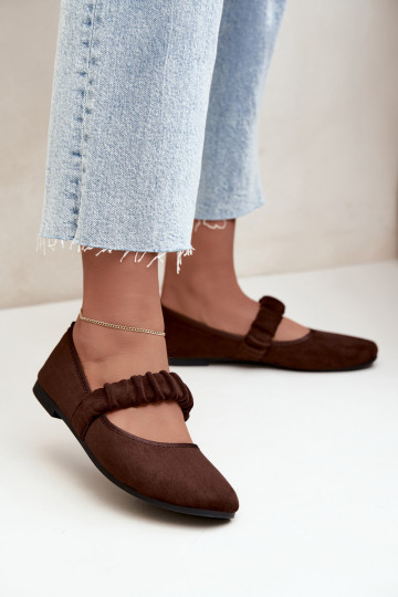 Schokoladen Ballerinas mit geschnitzten Riemen Loreya 2